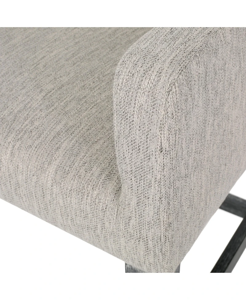 Upholstered 26 Inch Counter Stool - Light Gray/Gray