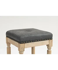 Streamdale Tufted 26INCH stools Wooden counter stools set of 2