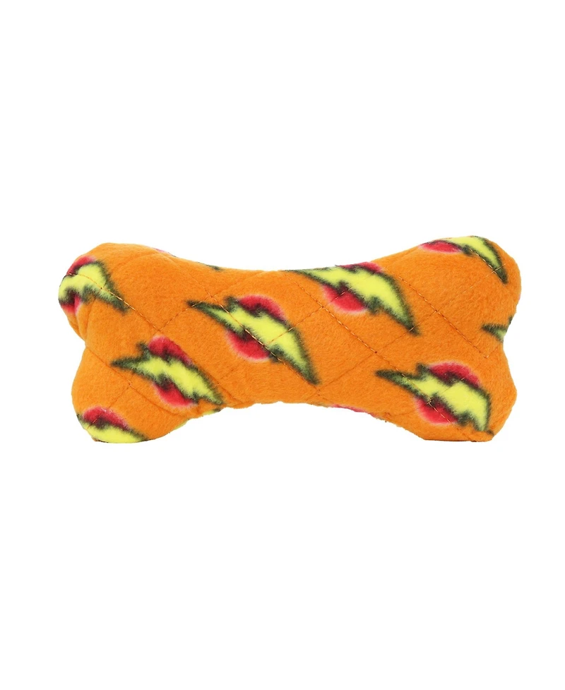 Mighty Medium Bone Orange, Durable Squeaky Dog Toy