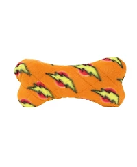 Mighty Medium Bone Orange, Durable Squeaky Dog Toy