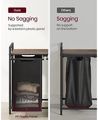 Songmics Home Laundry Hamper and Sorter, 2 pull-out & removable bags, White