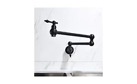 Slickblue Folding Pot Filler Faucet Wall Mount for Space-Saving Convenience in the Kitchen