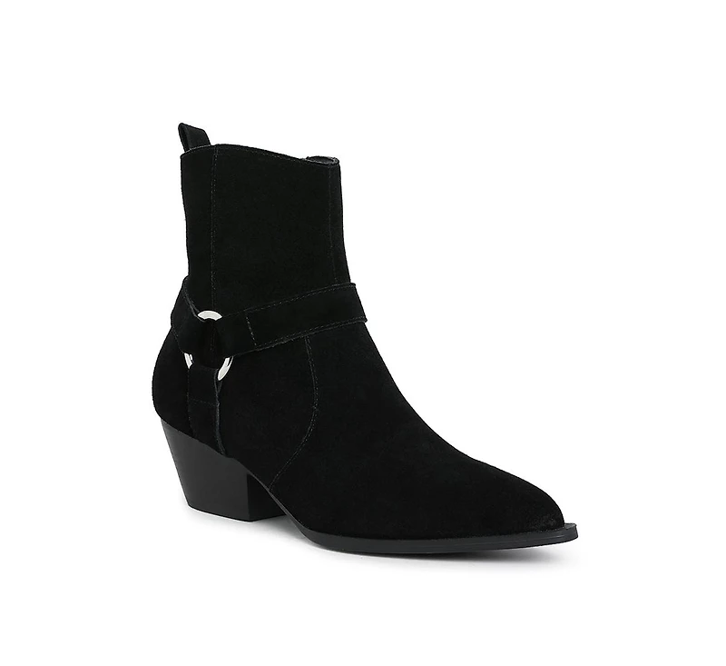 Jockey Harness Detail Ankle Boots