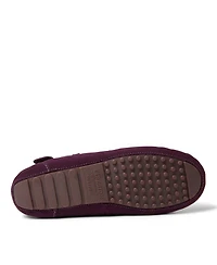 Fireside By Dearfoams Women's Victoria Genuine Shearling Moccasin Slipper