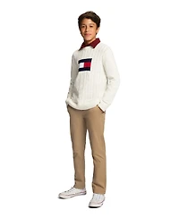 Tommy Hilfiger Big Boys Flat Front Stretch Chino Pant