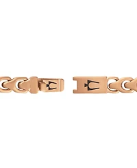 Bulova Men's Rose Gold-Tone Stainless Steel Link Bracelet
