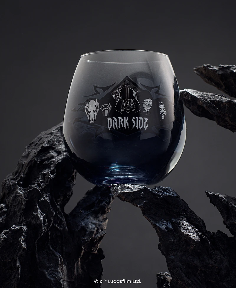 JoyJolt Star Wars Dark Side Stemless Drinking Glasses, Set of 4