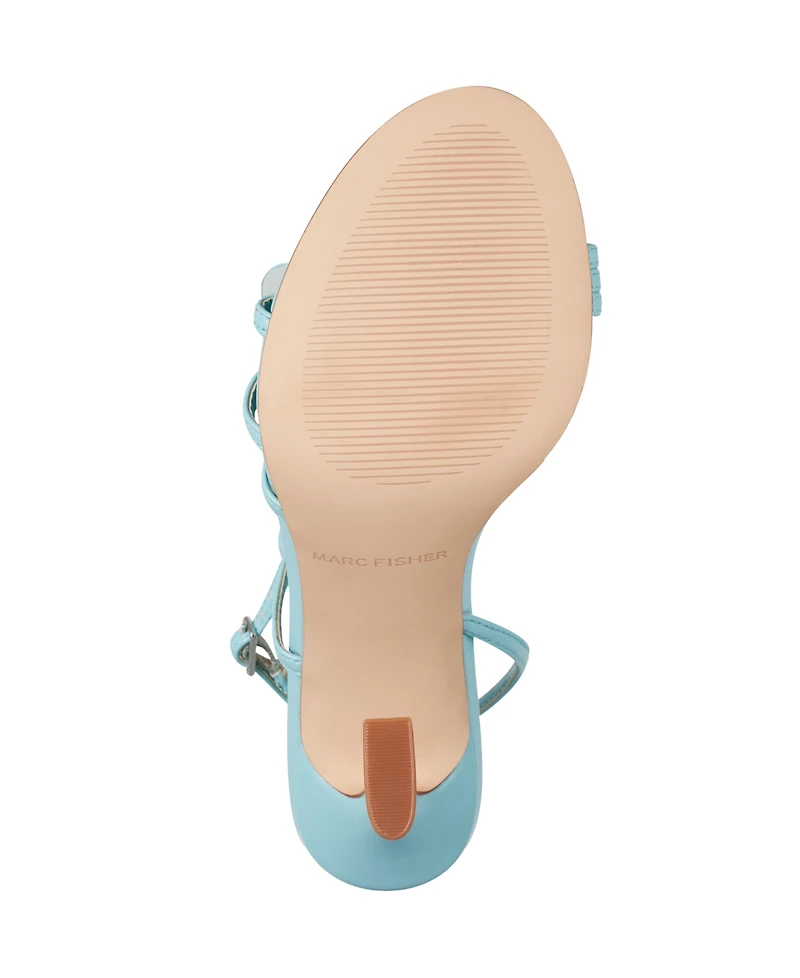 Marc Fisher Women's Hallan Rose Tapered Heel Sandals