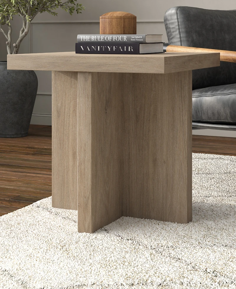 Hudson & Canal 22" Elna Wide Square Side Table
