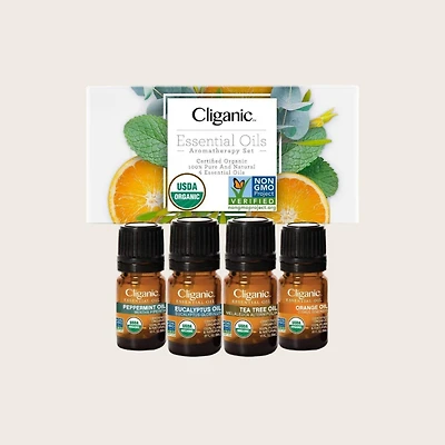 Organic Aromatherapy Set (Top 4 Essential Oils)