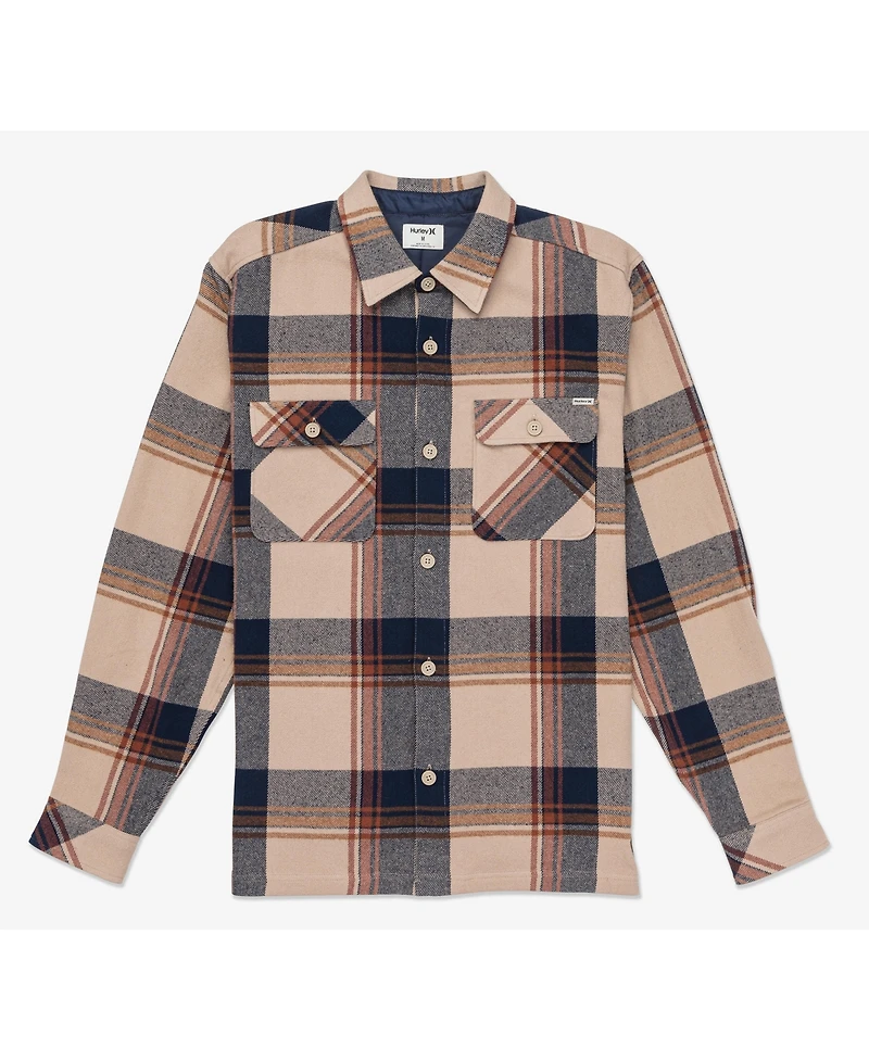 Hurley Men's Santa Cruz Shoreline Flannel Long Sleeve Shirt