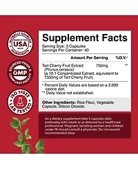 Nature's Craft Tart Cherry Capsules, Advanced Uric Acid Cleanse and Joint Support Supplement, Nature's Craft