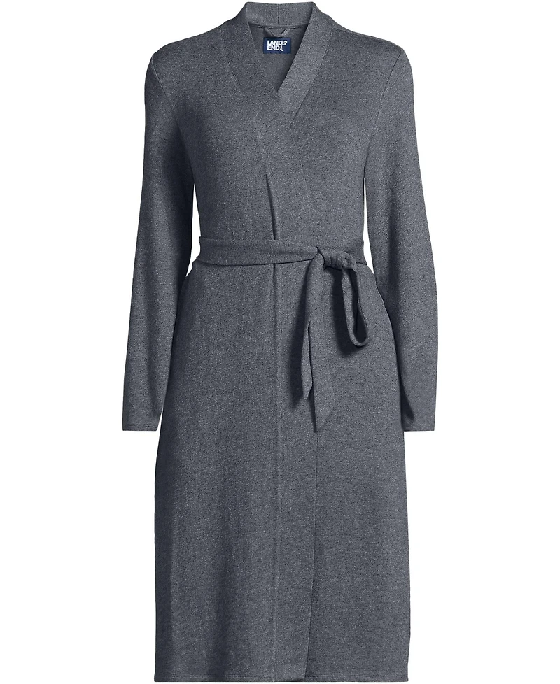 Lands' End Women's Cashtouch Faux Cashmere Cozy Robe