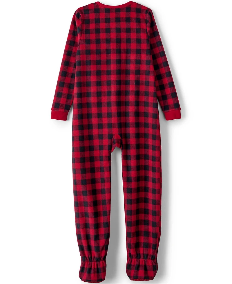 Lands' End Little Girls Footed Fleece Sleeper