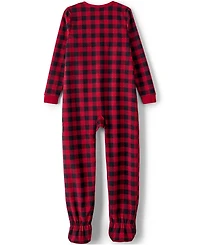 Lands' End Little Girls Footed Fleece Sleeper