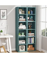Tribesigns 70.9 Inch Tall Narrow Bookcase with Storage, 6 Tier Cube Display Shelves for Home Office