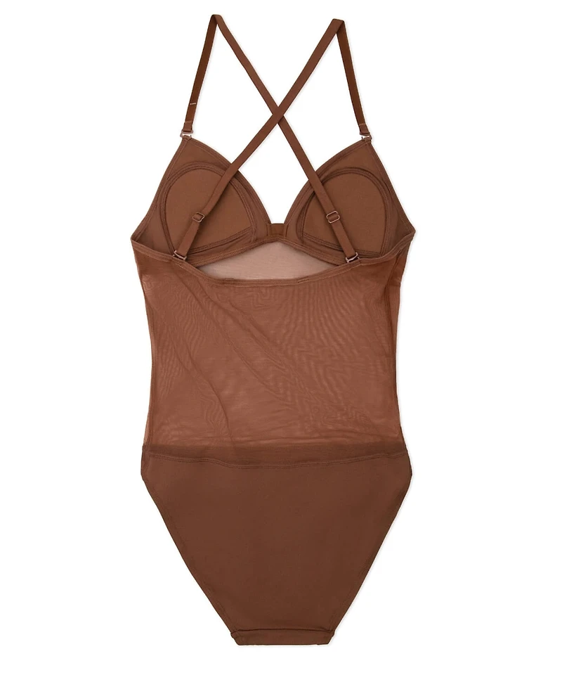 Capezio Girls Plunge Neck Mesh Midriff Leotard