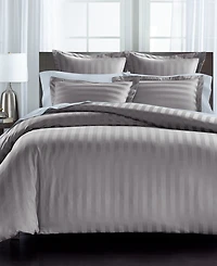 Charter Club 1.5" Stripe 550 Thread Count 100% Cotton 3-Pc. Duvet Cover Set, Full/Queen, Exclusively at Macy's
