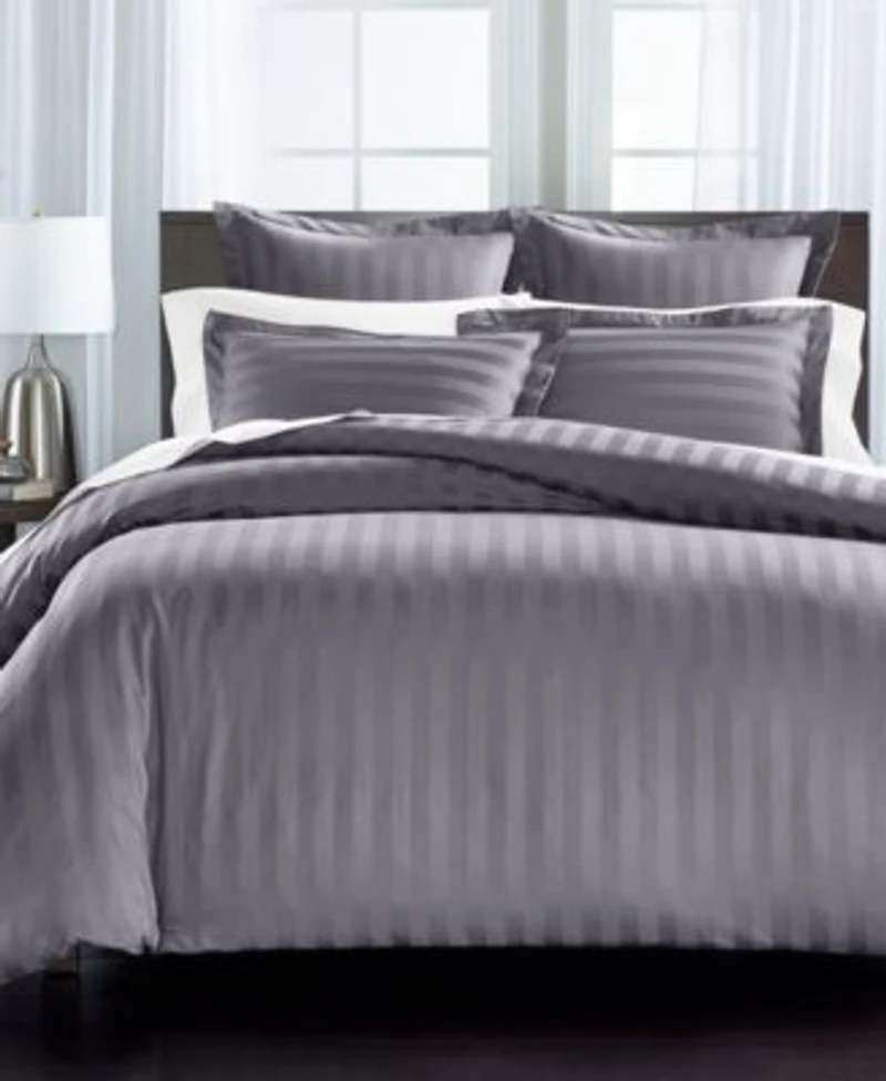 Charter Club 1.5 Stripe 550 Thread Count 100 Cotton Duvet Cover Sets Exclusively At Macys