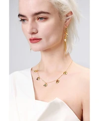 Iris Freshwater Pearl and Cubic Zirconia Radiant Reverie Cascade Hoop Earrings