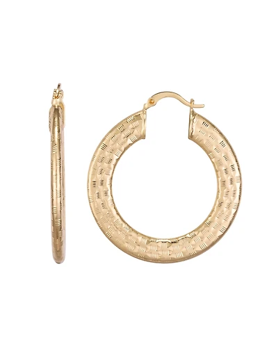 Macy's Gold-Plated Flat Hoop Earrings