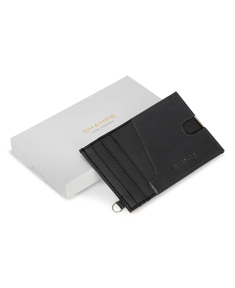 Champs Men's Iconic Collection Leather Slim Cardholder