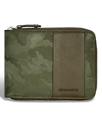 Champs Men's Camo Collection Leather Zip Around Wallet