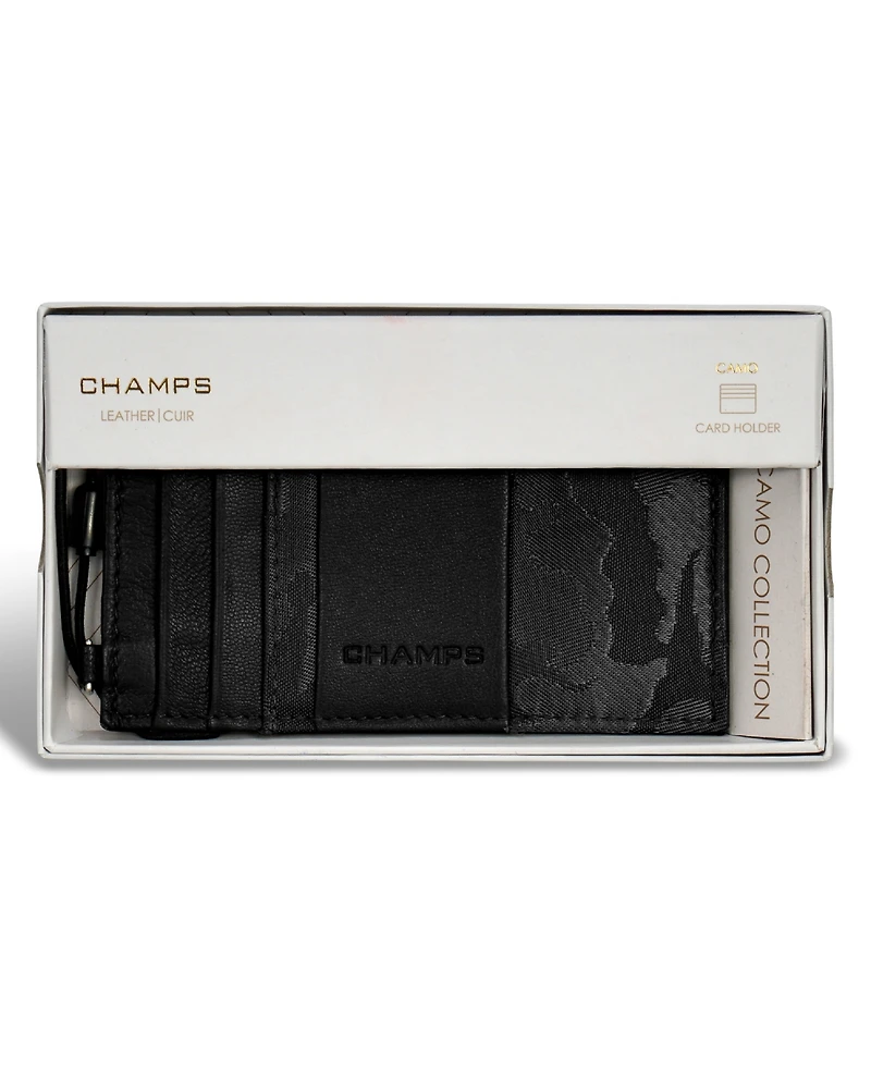 Champs Men's Camo Collection Leather Slim Cardholder