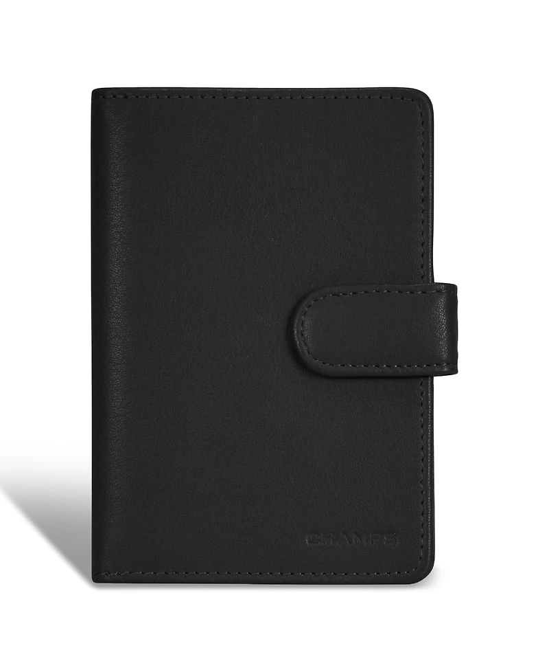 Champs Men's Onyx Collection Leather Passport Case