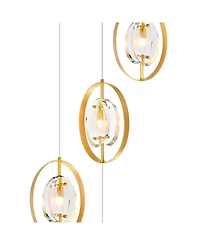 Cwi Lighting 98" Metal Iris 9 Light Pendant