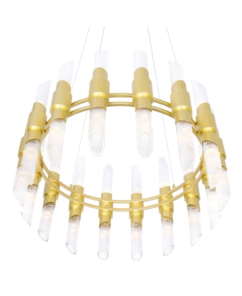 Cwi Lighting 22" Metal Croissant Light Chandelier