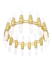 Cwi Lighting 22" Metal Croissant Light Chandelier