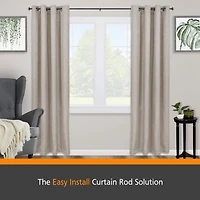 Kenney Fast Fit Easy Install Decorative Curtain Rod - 5/8" Mission Style