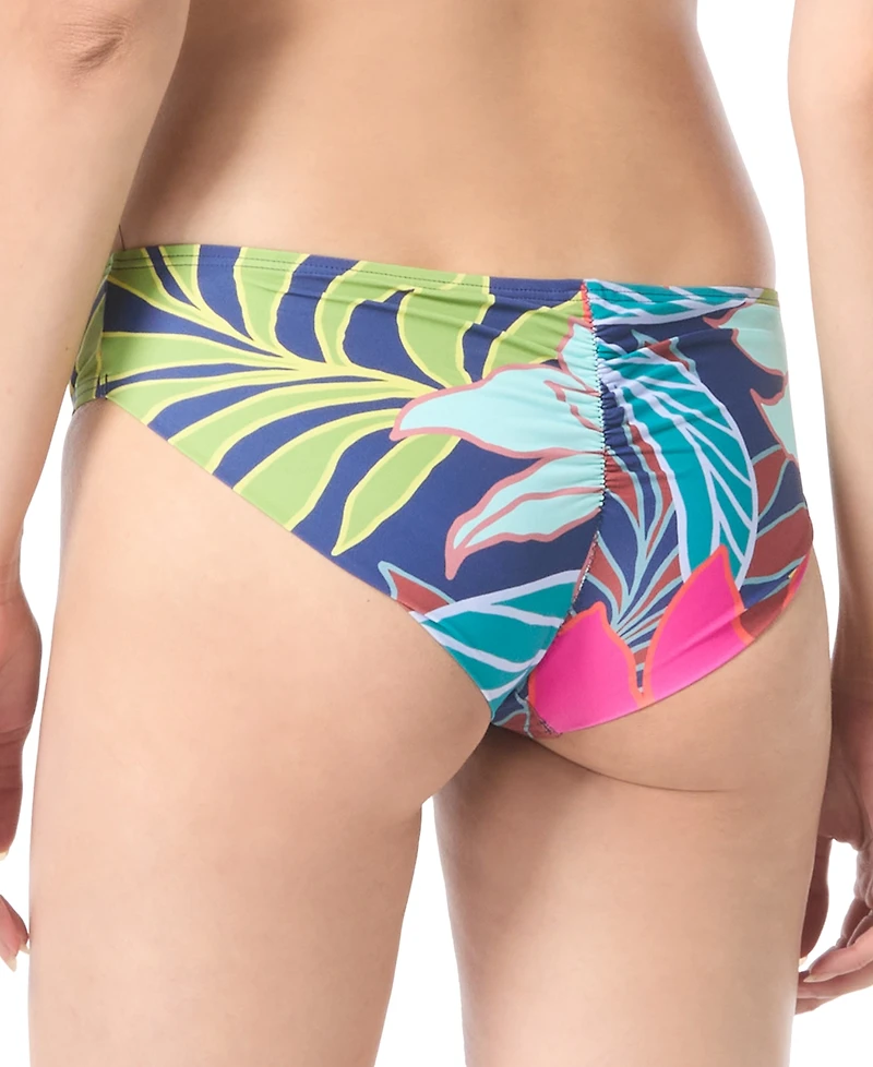Vince Camuto Women's Floral Shirred-Back Bikini Bottoms