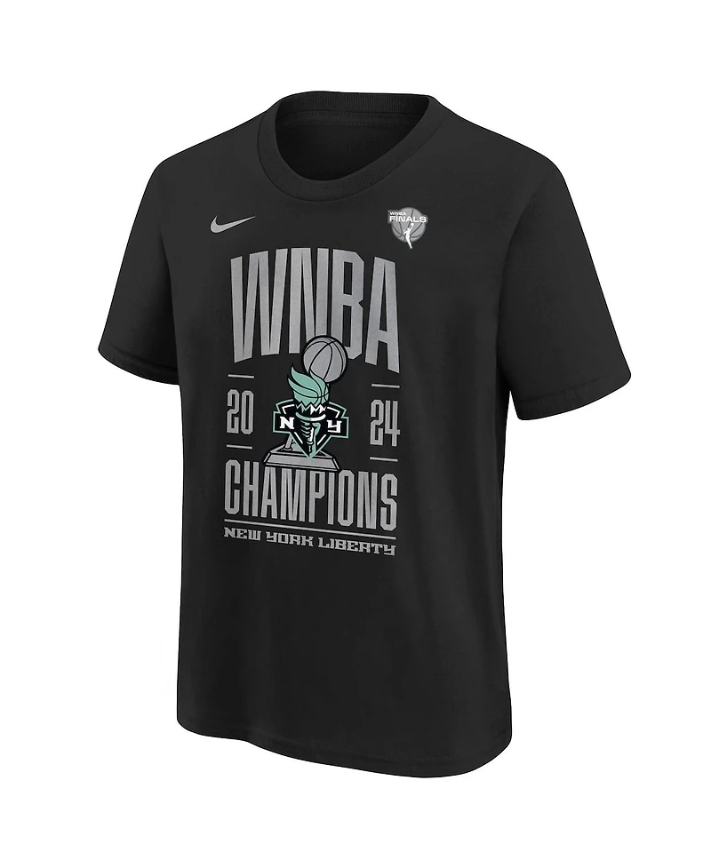 Nike Preschool Black New York Liberty 2024 Wnba Finals Champions Locker Room T-shirt