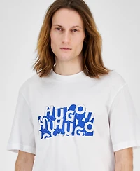 Hugo Boss Men's Nafralo Short Sleeve Crewneck Logo Graphic T-Shirt