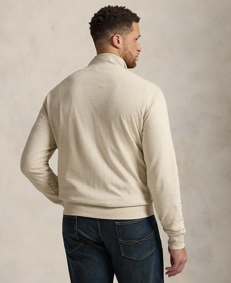 Polo Ralph Lauren Men's Big & Tall Luxury Jersey Quarter-Zip Pullover