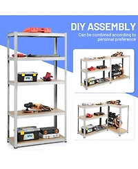 Sugift 72 Inch Storage Shelf Steel Metal 5 Levels Adjustable Shelves