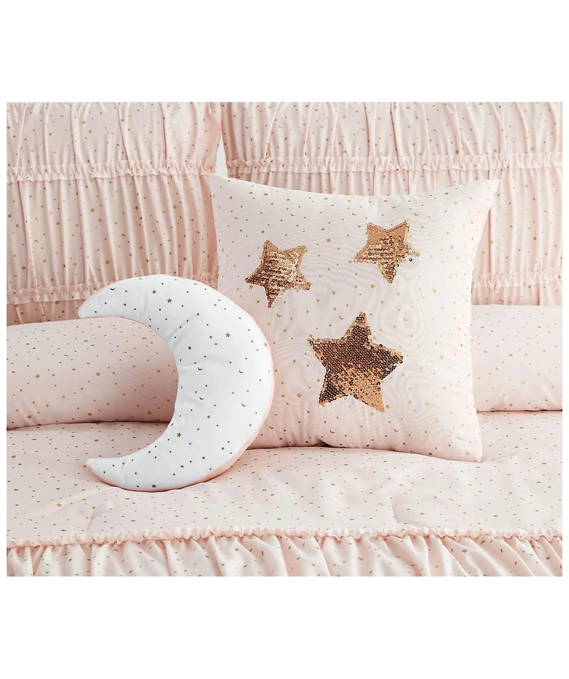 Alex + Bella Celestial Princess Pink 4-Piece Microfiber Comforter Set - Twin