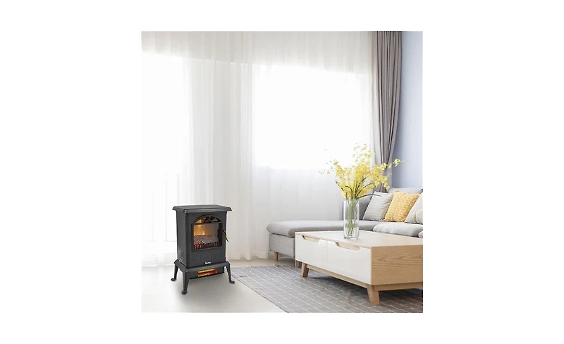 Slickblue Infrared Electric Fireplace Heater - Electric Fireplace Stove for Home Heating