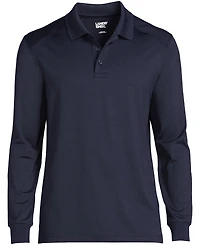 Lands' End School Uniform Men's Long Sleeve Rapid Dry Polo Shirt