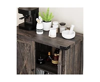 gaomon Buffet Cabinet Farmhouse Storage Cabinet with Doors and Shelves, Buffets and Sideboards Entryway Cabinet with Storage Accent Console Cabinet fo