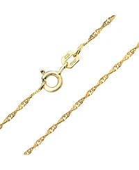Bling Jewelry Singapore Chain 020 Gauge Necklace Gold Plated Sterling Silver