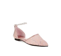 Rag & Co Shrami Pearl Rhinestone Strap Flat Sandals