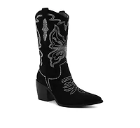 Latafa Rhinestones Embellished Cowboy Boots