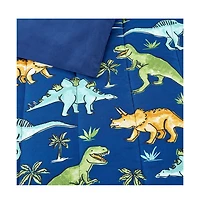 Alex + Bella Watercolor Dinosaur Navy -Piece Microfiber Comforter Set