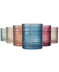 The Wine Savant Beaded Whiskey Glasses, Set of 6