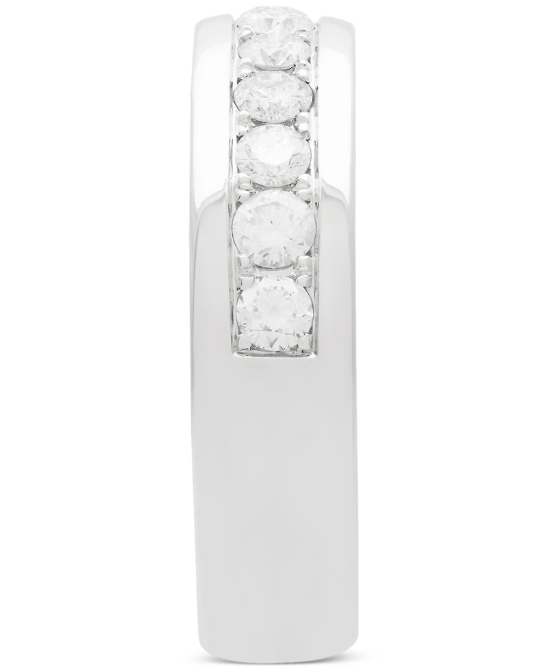Men's Diamond Comfort Fit Band Ring (1 ct. t.w.) 10k White Gold (also Yellow Gold)