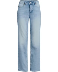 Lands' End Women's Denim Mid Rise Boyfriend Jeans