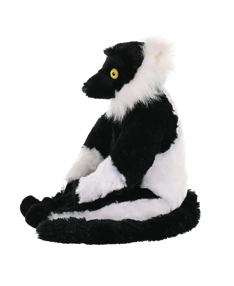 Wild Republic Cuddlekins Black & White Ruffed Lemur Stuffed Animal, 12 Inches
